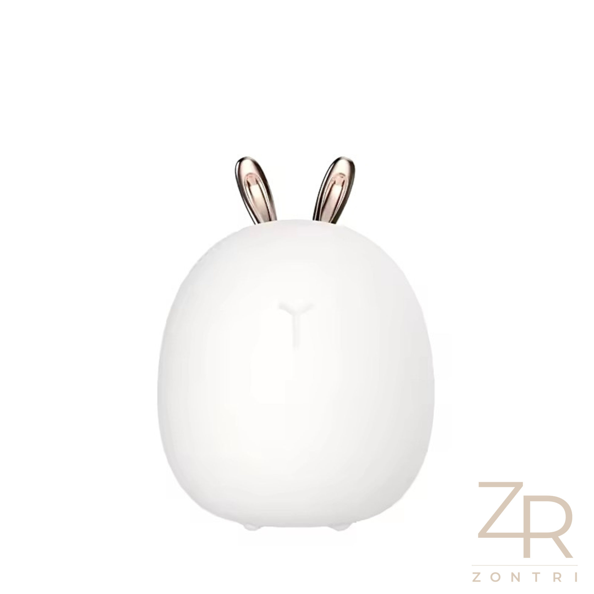 Single rabbit or deer silicone night light photographed on a plain light background to show its simple design.